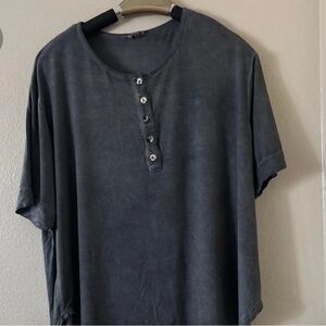 POL Gray Short Sleeve Tee Relaxed women S over size small oversized